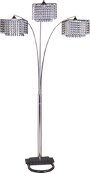 84"H 3-SHADE CRYSTAL INSPIRED ARCH FLOOR LAMP (1 PC/CTN/2.61 Cu Ft/34.63 G.W. lbs)