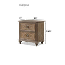 1 Piece Nightstand, Bedside Table With USB A And USB C Ports - Oak / Rustic by HouseOfZazla