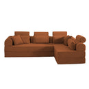 Modern L-Shape Modular Sectional Sofa, Compressed Design by HouseOfZazla