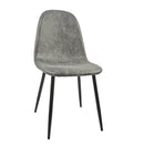 Modern Accent Dining Chairs Upholstered Seat, Metal Legs (Set of 4) by HouseOfZazla