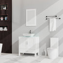 Bathroom Vanity And Sink Combo Glass Top Cabinet With Mirror by Unique Piece Furniture