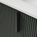 Bathroom Vanity With Ceramic Sink, Fluted Design by HouseOfZazla