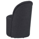Aubrey Upholstered Barrel Dining Side Chair Charcoal (Set of 2)
