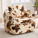 Modern Swivel Barrel Chair With Dual-Layer Cushion by HouseOfZazla