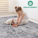 Marfi - 6' X 9' Abstract Area Rug - Ivory / Sand by HouseOfZazla