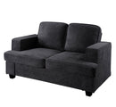 Modern Loveseat, Comfortable 2 Seater Couch With Deep Seating, Loose Back Cushions, Wide Arms by HouseOfZazla