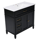 Bathroom Vanity With Sink, 2 Doors 2 Drawers, Freestanding Design by HouseOfZazla