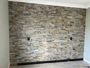 Indian Autumn - Self-Adhesive 3D Peel & Stick Real Stacked Stone Tiles [Pack of 10] by Stone World LLC