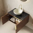 ARAI 30" Bathroom Vanity & Sink, Floating Plywood Storage Cabinet