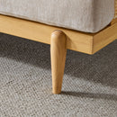 Emir 72" Square Arm 3-Seater Boucle Sofa with Cane Rattan and Wooden Frame by HouseOfZazla