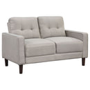 Harvey - 2 Piece Upholstered Tufted Sofa Set - Beige by HouseOfZazla