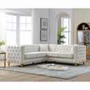 L-Shaped Corner Sofa, 5 Seater Sectional With Tufted Design by HouseOfZazla