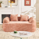 Curved 2 Person Compress Sofa With Armrests, Includes Pillows by HouseOfZazla