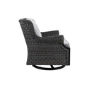 Lassen wicker living room set: 1 three-seater sofa and 2 swivel rocking chairs