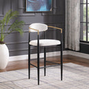 Upholstered Bar Stools With Backs for Kitchen Island (Set of 2) - Beige by HouseOfZazla