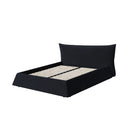 Upholstered Platform Bed With Special Shaped Headboard by HouseOfZazla