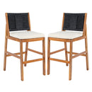 Outdoor Acacia Wood Bar Stools (Set of 2)