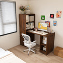 Stretchable Office Desk With Storage Shelves And Mobile Wheels by Unique Piece Furniture