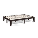 14 Inch Full Size Wood Platform Bed Frame with Wood Slat Support by LJGDeals