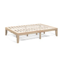 14 Inch Full Size Wood Platform Bed Frame with Wood Slat Support by LJGDeals