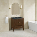 James Martin Myrrin 30" Single Bathroom Vanity, Mid-Century Walnut