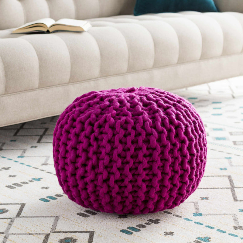 Haidershofen Bright Purple Pouf