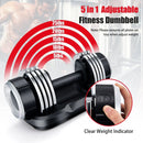 5-in-1 Weight Adjustable Dumbbell with Anti-Slip Fast Adjust Turning Handle by LJGDeals