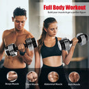 5-in-1 Weight Adjustable Dumbbell with Anti-Slip Fast Adjust Turning Handle by LJGDeals