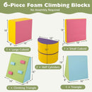 6-Piece Soft Play Set for Toddlers with Climbing Triangle and Ramp-Blue by LJGDeals