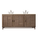 James Martin Portland 72" Double Bathroom Vanity, Whitewashed Walnut