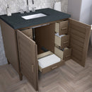 James Martin Portland 36" Single Bathroom Vanity, Whitewashed Walnut