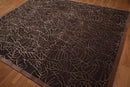 8'x10' Hand Knotted 200 KPSI extra dense pile Tibetan Wool & Silk area rug Brown