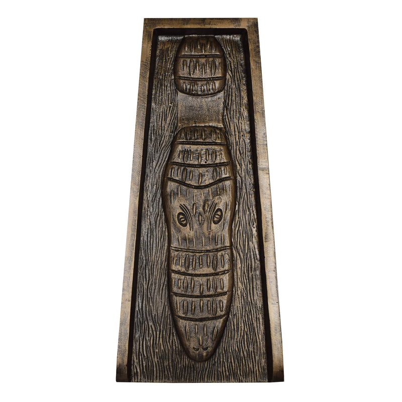 Bronze Alligator 24-in Cast Aluminum Downspout Gutter Splash Block