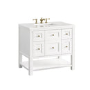 James Martin Breckenridge 36" Single Bathroom Vanity, Bright White