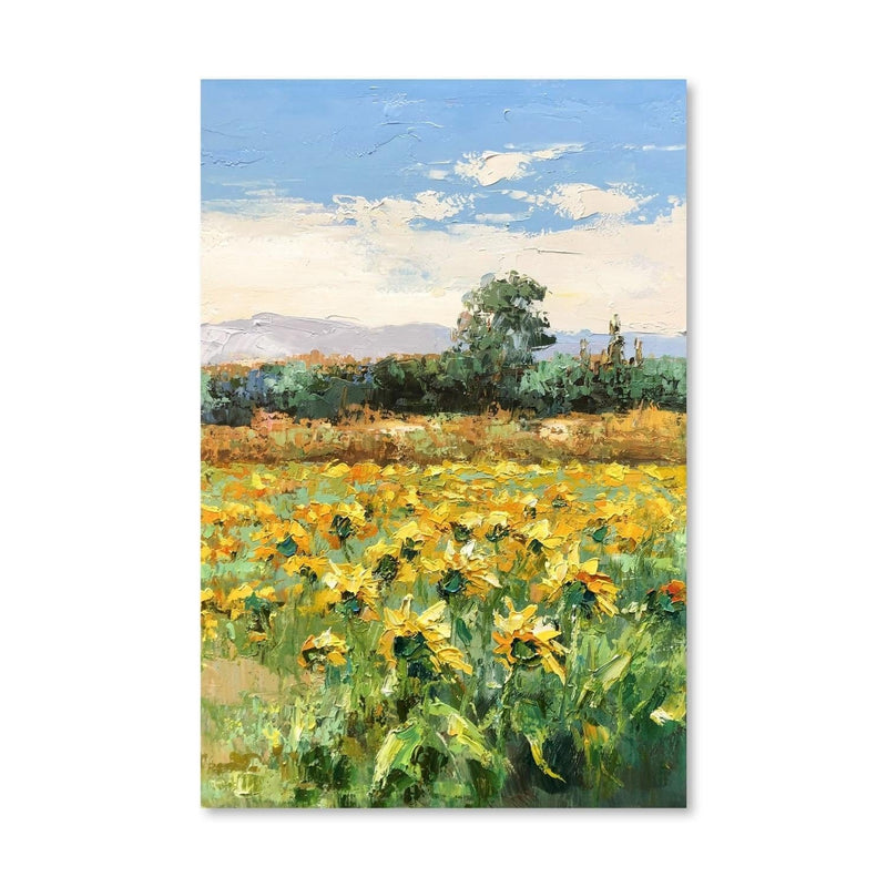 Field of Flowers Oil Painting