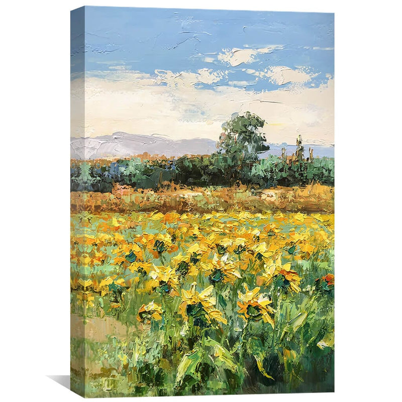 Field of Flowers Oil Painting