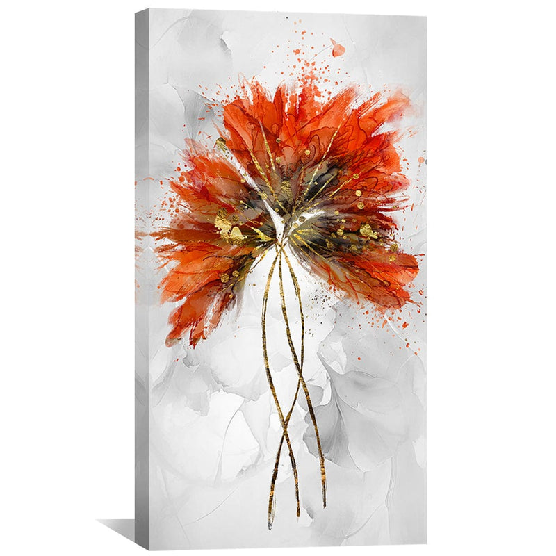 Fiery Petal Canvas