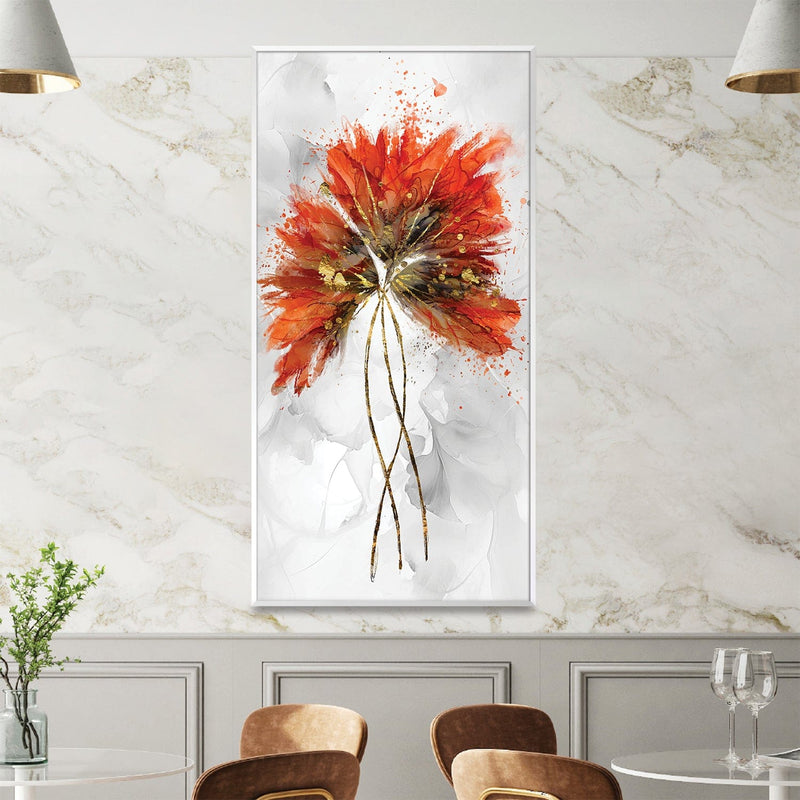 Fiery Petal Canvas