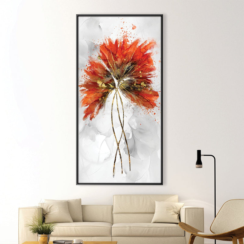 Fiery Petal Canvas