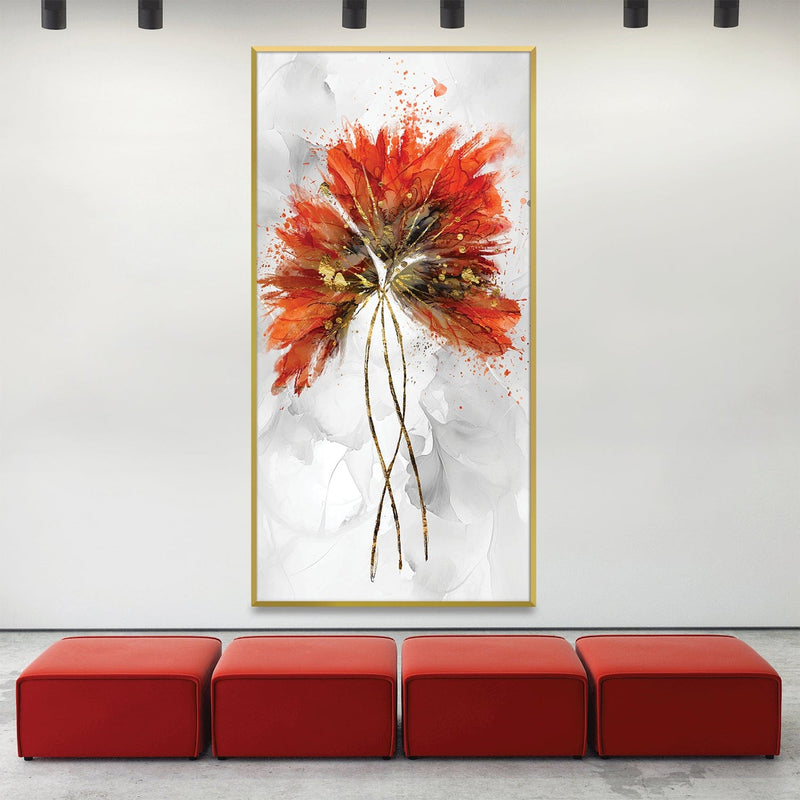 Fiery Petal Canvas