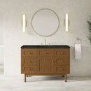 James Martin Laurent 48" Dual Mount Single Bathroom Vanity, Honey Oak