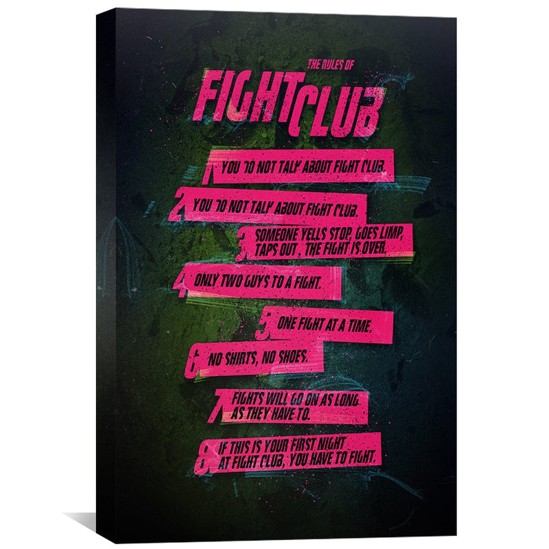 Fight Club Rules 1 Canvas