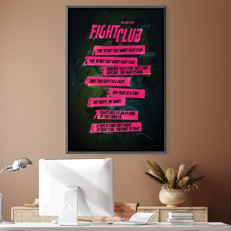 Fight Club Rules 1 Canvas