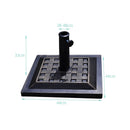 17.5 Inch Heavy Duty Square Umbrella Base Stand of 30 lbs for Outdoor by LJGDeals
