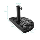 20 inch Outdoor Patio Half Round Umbrella Base by LJGDeals