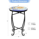 Outdoor Indoor Steel Accent Plant Stand Cobalt Table by LJGDeals