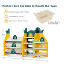 3-in-1 Kids Toy Storage Organizer with Bookshelf Corner Rack by LJGDeals