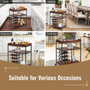 3 Tiers Storage Bar Serving Cart with Wine Rack by LJGDeals