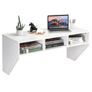Wall Mounted Floating Computer Table Desk Storage Shelf-White by LJGDeals