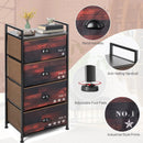 Industrial 4 Fabric Drawers Storage Dresser with Fabric Drawers and Steel Frame by LJGDeals